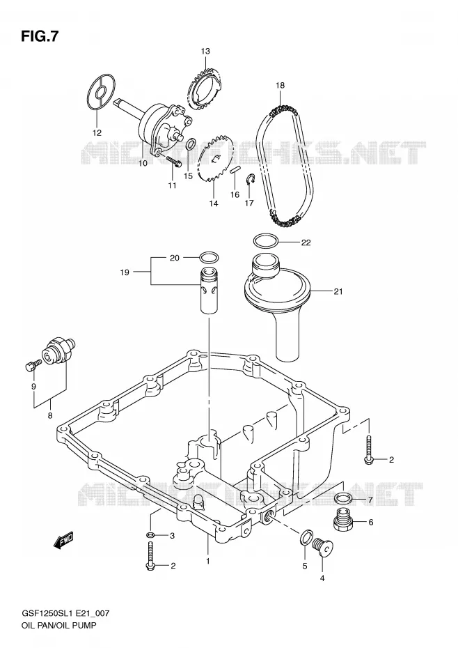SUMP - OLIEPOMP Suzuki MOTO 1250 BANDIT 2011  GSF1250SL1(E21)