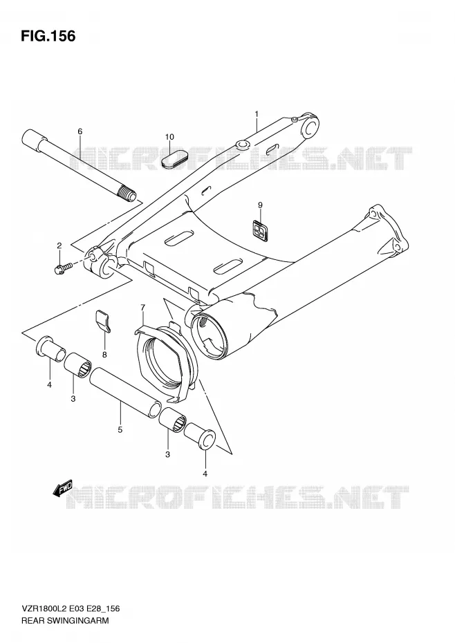 SWINGARM Suzuki MOTO 1800 INTRUDER 2012  VZR1800ZL2(E03)