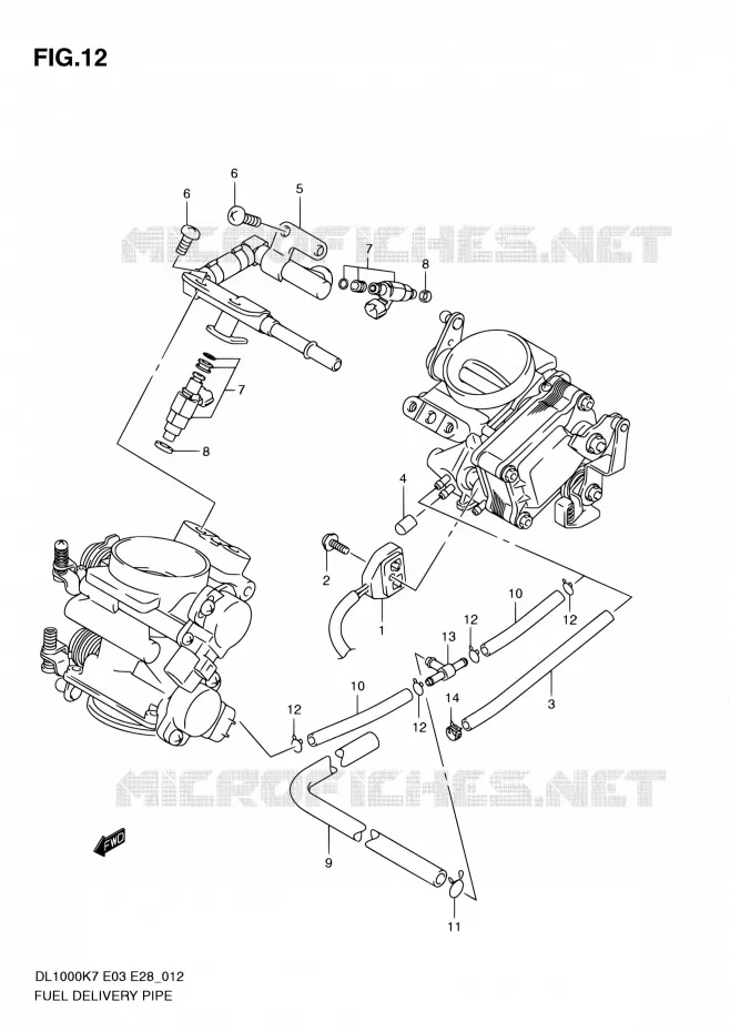 BRANDSTOFINJECTOREN Suzuki MOTO 1000 V-STROM 2007  DL1000 K7 (E03,E28,E33)