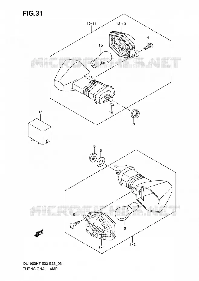 INDICATOREN Suzuki MOTO 1000 V-STROM 2009  DL1000 K9 (E03,E28,E33)