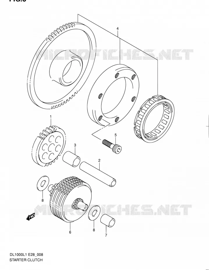 STARTMOTOR CLUTCH Suzuki MOTO 1000 V-STROM 2011  DL1000 L1 (E03,E28,E33)