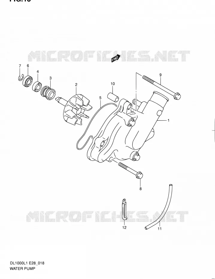 WATERPOMP Suzuki MOTO 1000 V-STROM 2011  DL1000 L1 (E03,E28,E33)