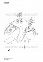BENZINETANK (MODEL K8) voor Suzuki V-STROM 650 2008