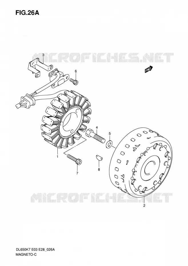 ONTSTEKING (MODEL K8/K9/L0) Suzuki MOTO 650 V-STROM 2008  DL650 K8 (E03,E28,E33)