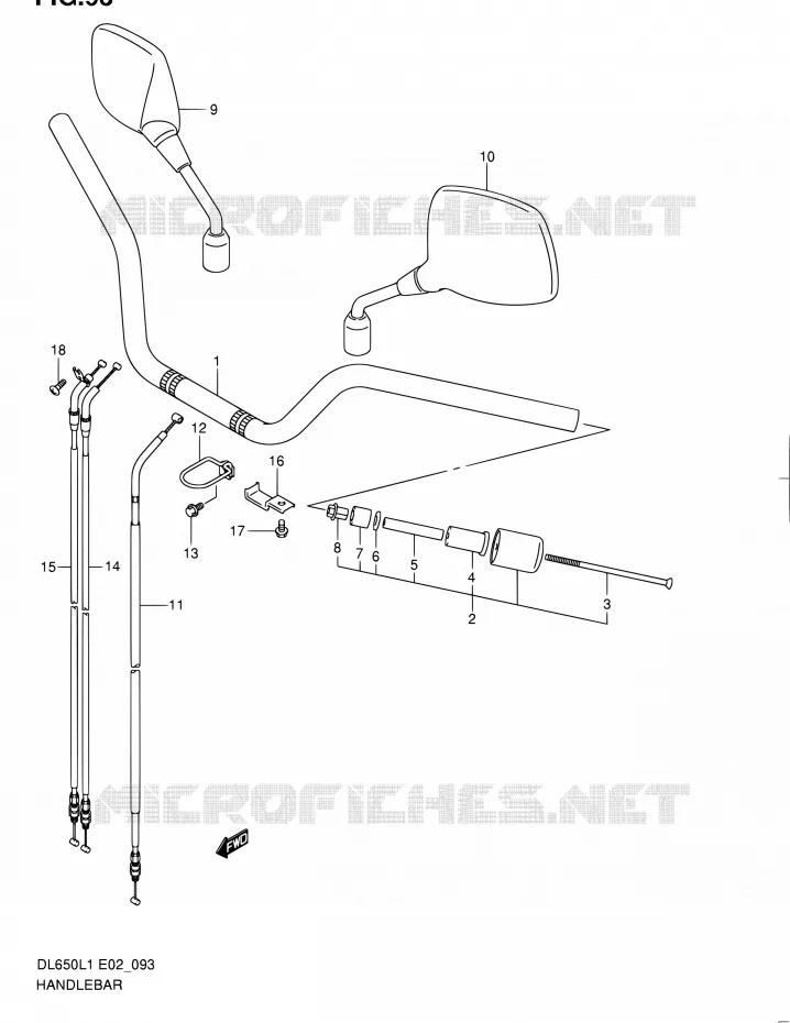 STUUR (DL650L1 E02) Suzuki MOTO 650 V-STROM 2011  DL650 L1 (E02,E19,E24)