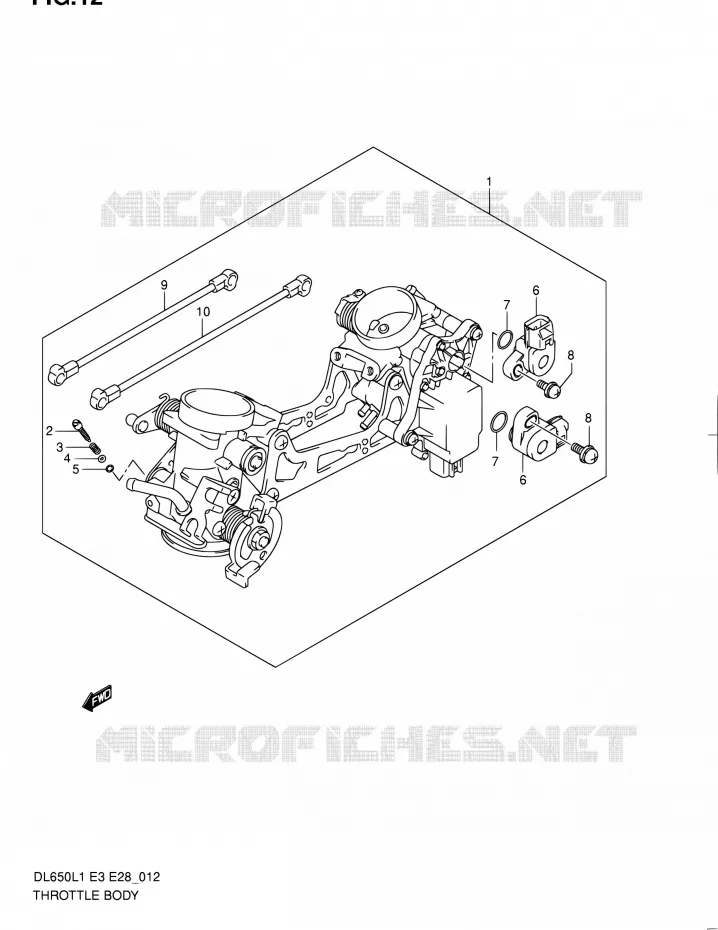 GASKLEPHUIS (DL650L1 E28) Suzuki MOTO 650 V-STROM 2011  DL650 L1 (E03,E28,E33)