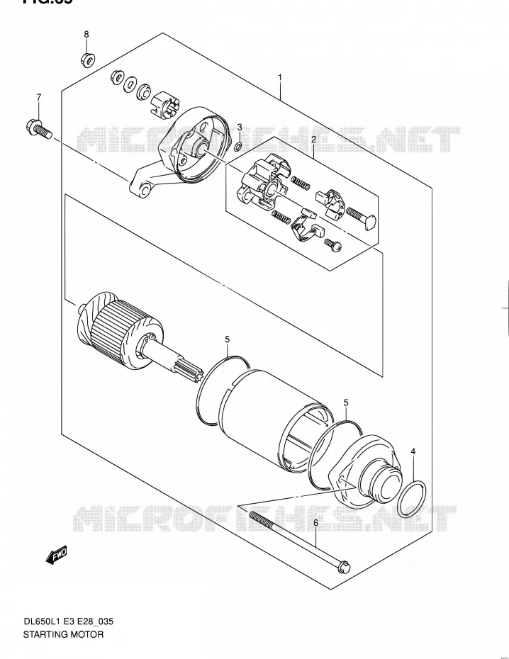 STARTMOTOR Suzuki MOTO 650 V-STROM 2011  DL650 L1 (E03,E28,E33)
