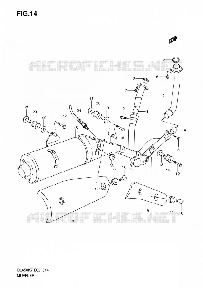 GELUIDDEMPER Suzuki MOTO 650 V-STROM 2007  DL650A K7 (E02,E19,E24)