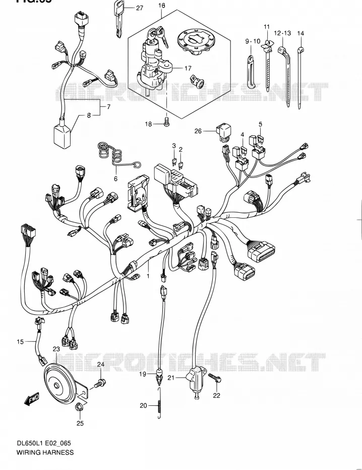 BEDRADING (DL650AL1 E19) Suzuki MOTO 650 V-STROM 2011  DL650A L1 (E02,E19,E24)