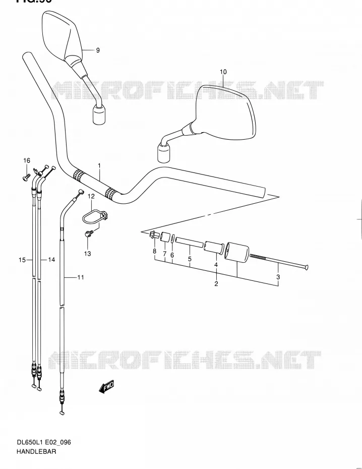 STUUR (DL650AL1 E02) Suzuki MOTO 650 V-STROM 2011  DL650A L1 (E02,E19,E24)