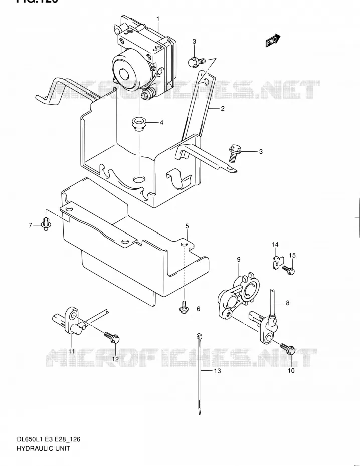 ABS (DL650AL1 E33) Suzuki MOTO 650 V-STROM 2011  DL650A L1 (E03,E28,E33)