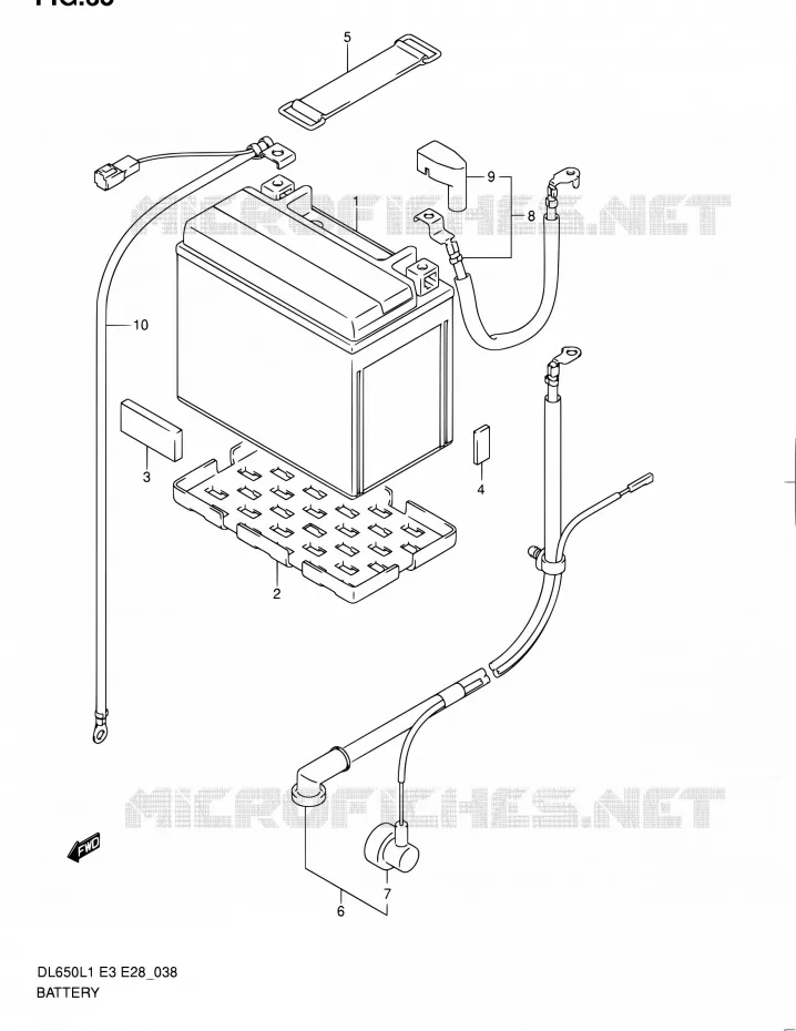 ACCU (DL650L1 E28) Suzuki MOTO 650 V-STROM 2011  DL650A L1 (E03,E28,E33)