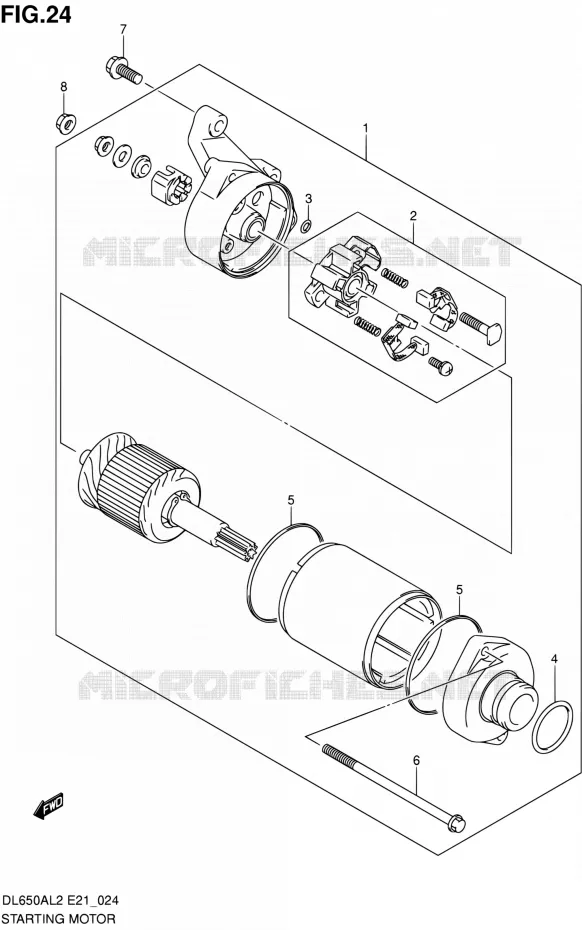 STARTMOTOR Suzuki MOTO 650 V-STROM 2012  DL650AUE L2 (E21)