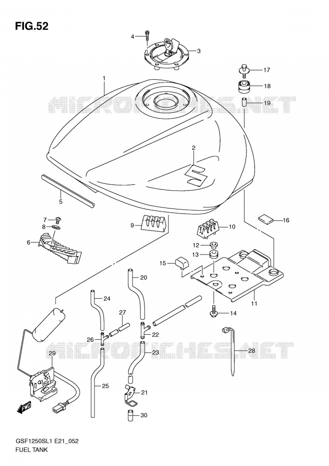 BENZINETANK (GSF1250SL1 E24) Suzuki MOTO 1250 BANDIT 2011  GSF1250SAL1(E21)