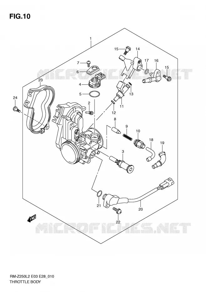 BRANDSTOFINJECTIE ASSY Suzuki MOTO 250 RM-Z 2012  RM-Z250L2(E03)