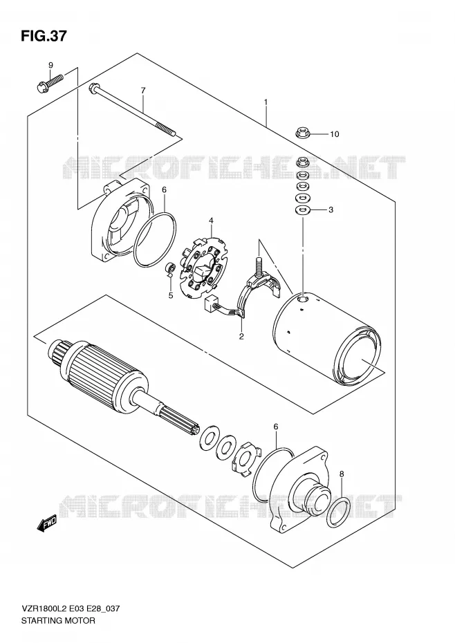 STARTMOTOR Suzuki MOTO 1800 INTRUDER 2012  VZR1800L2(E03)