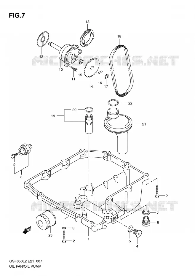 SUMP - OLIEPOMP  Suzuki MOTO 650 BANDIT 2012  GSF650UA L2
