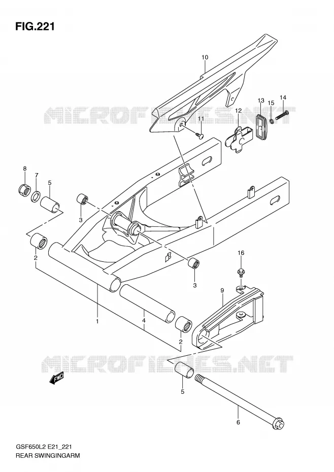 SWINGARM Suzuki MOTO 650 BANDIT 2012  GSF650AL2(E21)