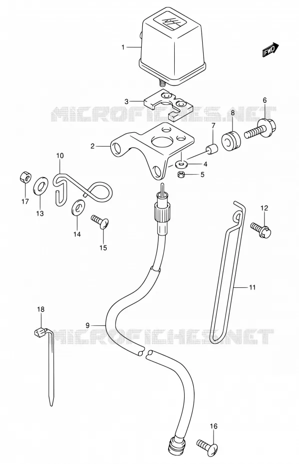 SNELHEIDSMETER Suzuki MOTO 400 DR-Z 2004  DR-Z400K4(E03,E28,E33)