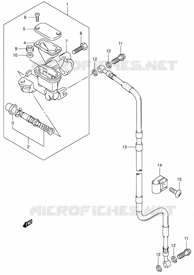 FRONT HOOFDREMCILINDER (VOIR NOTE) Suzuki MOTO 400 DR-Z 2001  DR-Z400EK1(E24)