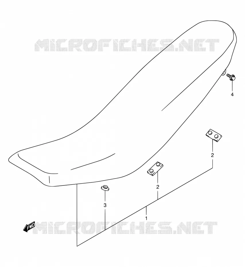 SEAT (MODELE K2/K3/K4) Suzuki MOTO 400 DR-Z 2003  DR-Z400E K3 (E03,E28,E33)