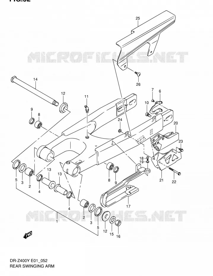 SWINGARM Suzuki MOTO 400 DR-Z 2003  DR-Z400EK3(E24)