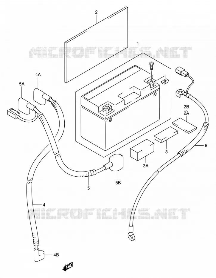 ACCU (DR-Z400EY/EK1/EK2/EK3/EK4) Suzuki MOTO 400 DR-Z 2004  DR-Z400E K4 (E03,E28,E33)