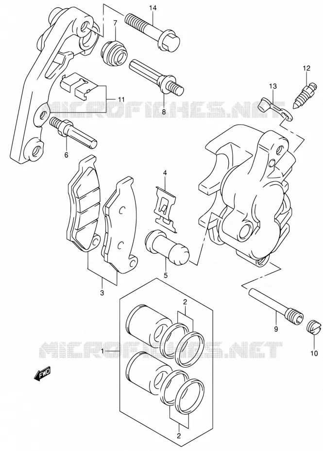 FRONT CALIPER Suzuki MOTO 400 DR-Z 2004  DR-Z400EK4(E24)
