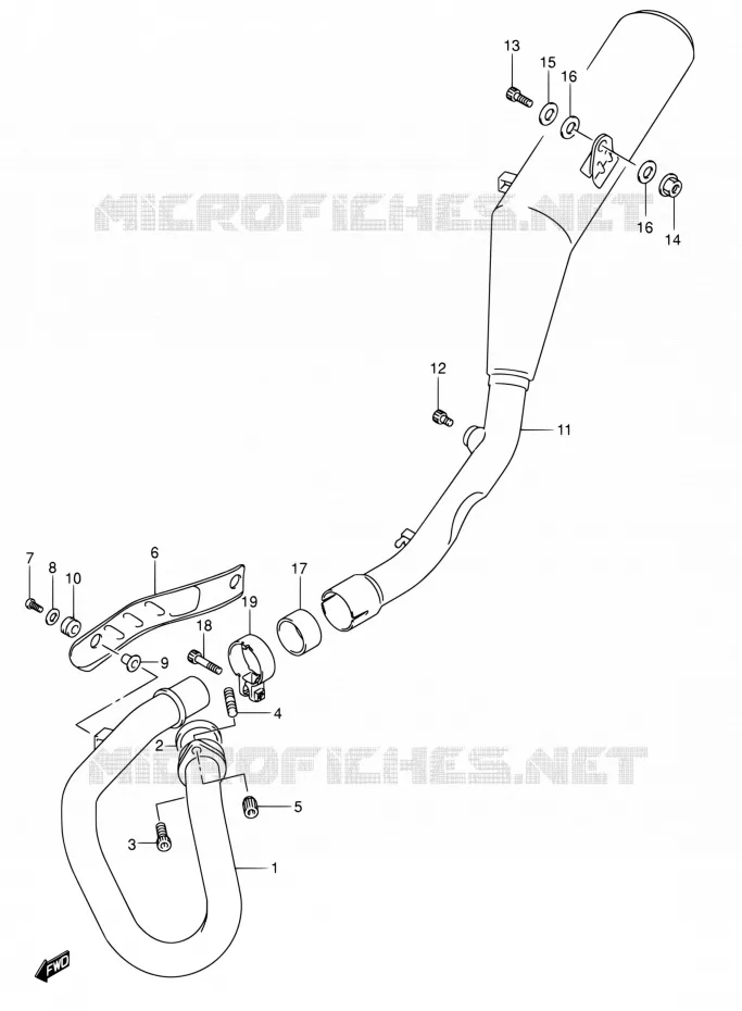 GELUIDDEMPER Suzuki MOTO 400 DR-Z 2005  DR-Z400E K5 (E03,E28,E33)