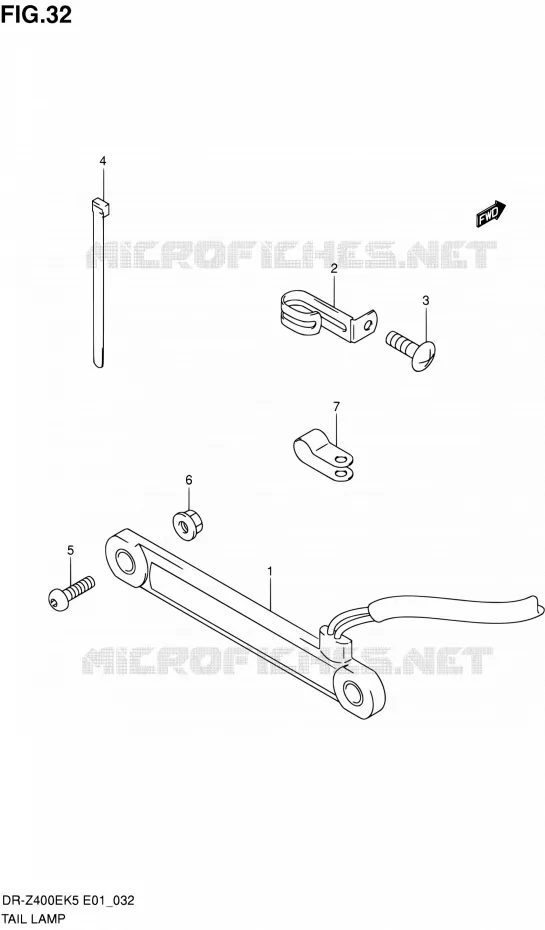 ACHTERLICHT (DR-Z400EK5/K6/K7 E01,P37) Suzuki MOTO 400 DR-Z 2006  DR-Z400EK6(E24)