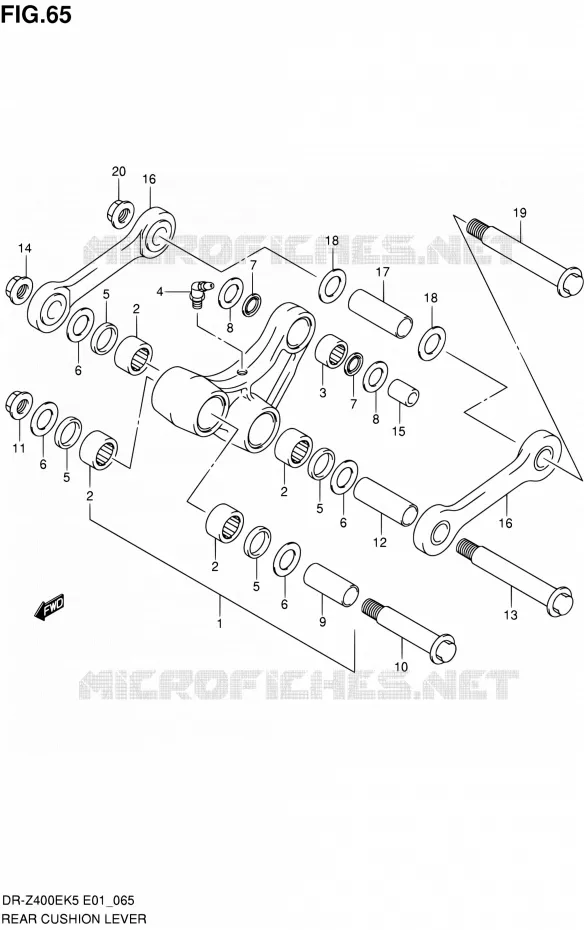 SCHOKBREKER AANEENSCHAKELING Suzuki MOTO 400 DR-Z 2006  DR-Z400EK6(E24)