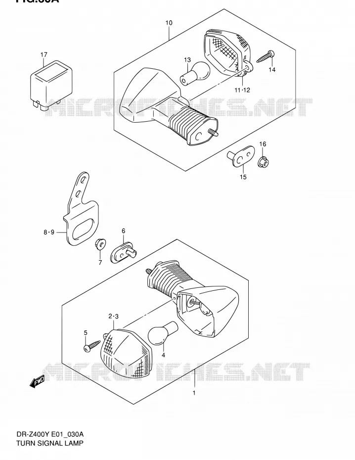 INDICATOREN (DR-Z400EK2/EK3/EK4 E24) Suzuki MOTO 400 DR-Z 2000  DR-Z400EY(E24)