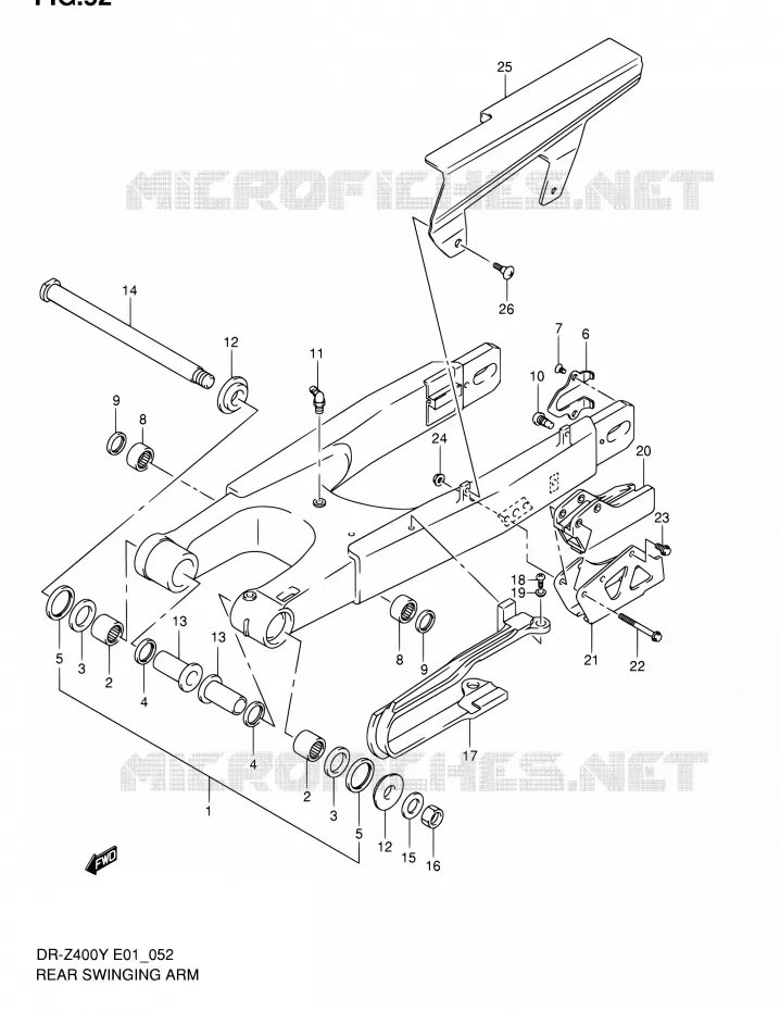 SWINGARM Suzuki MOTO 400 DR-Z 2000  DR-Z400EY(E24)