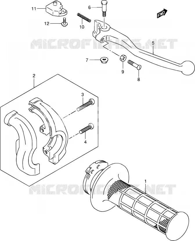 ACHTERSPATBORD (MODELE K2/K3/K4) Suzuki MOTO 400 DR-Z 2002  DR-Z400S K2 (E03,E28,E33)