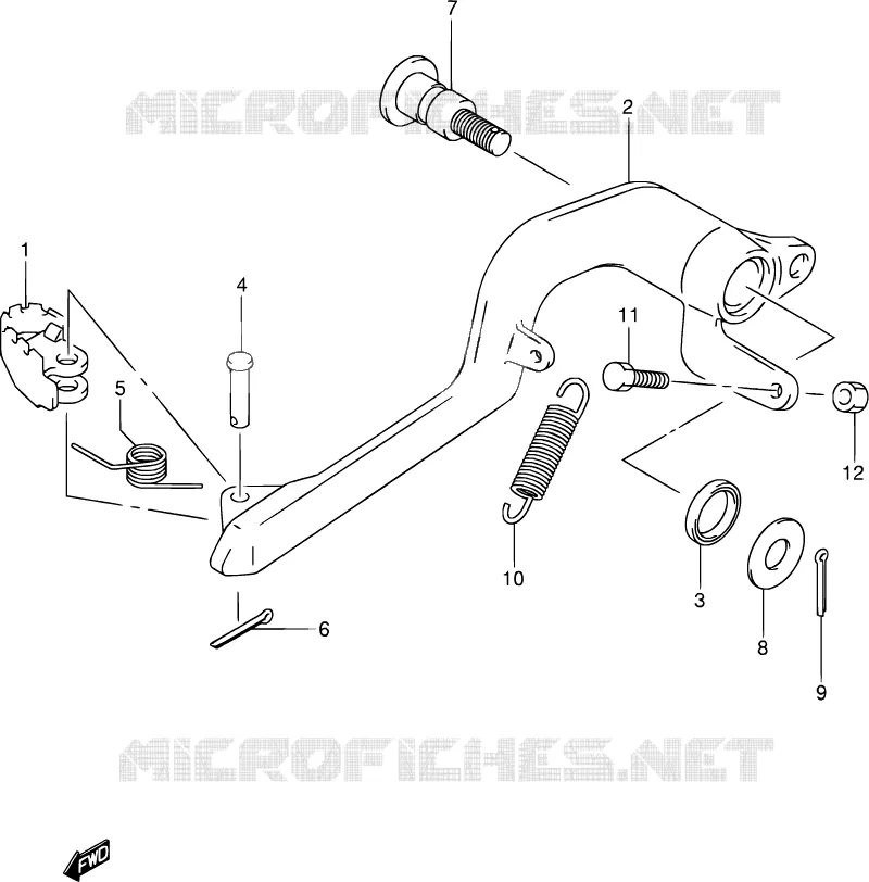 FRONT FENDER (MODELE K2) Suzuki MOTO 400 DR-Z 2002  DR-Z400S K2 (E03,E28,E33)