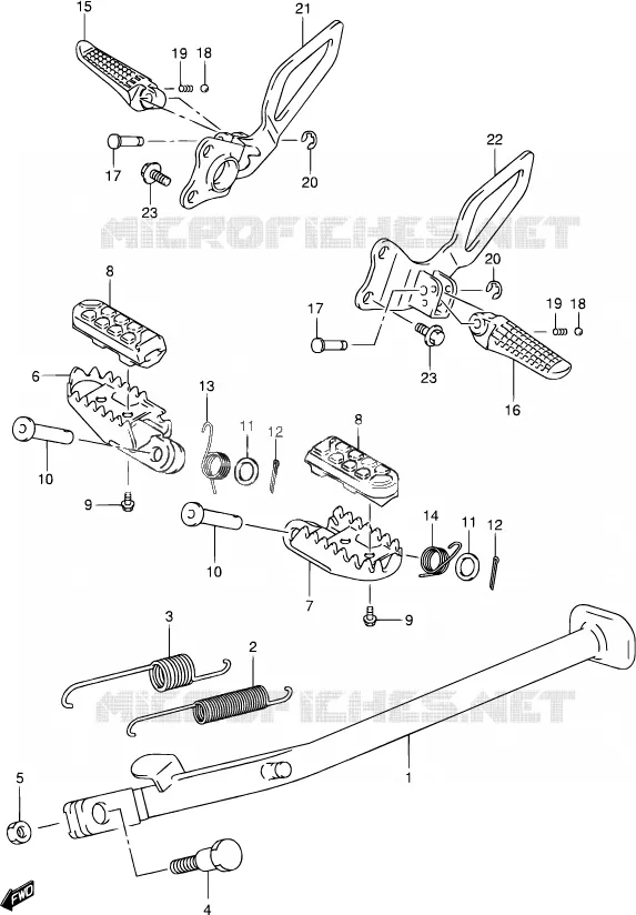ACHTER KUIP  (MODELE K3/K4) Suzuki MOTO 400 DR-Z 2003  DR-Z400S K3 (E03,E28,E33)