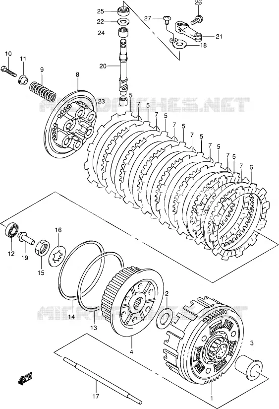 TRANSMISSION Suzuki MOTO 400 DR-Z 2003  DR-Z400S K3 (E03,E28,E33)