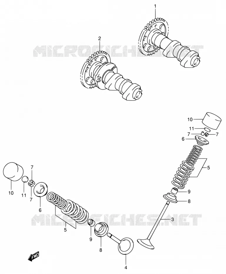 NOKKENAS - VALVES Suzuki MOTO 400 DR-Z 2004  DR-Z400S K4 (E03,E28,E33)