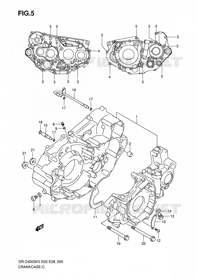 CASING Suzuki MOTO 400 DR-Z 2007  DR-Z400S K7 (E03,E28,E33)