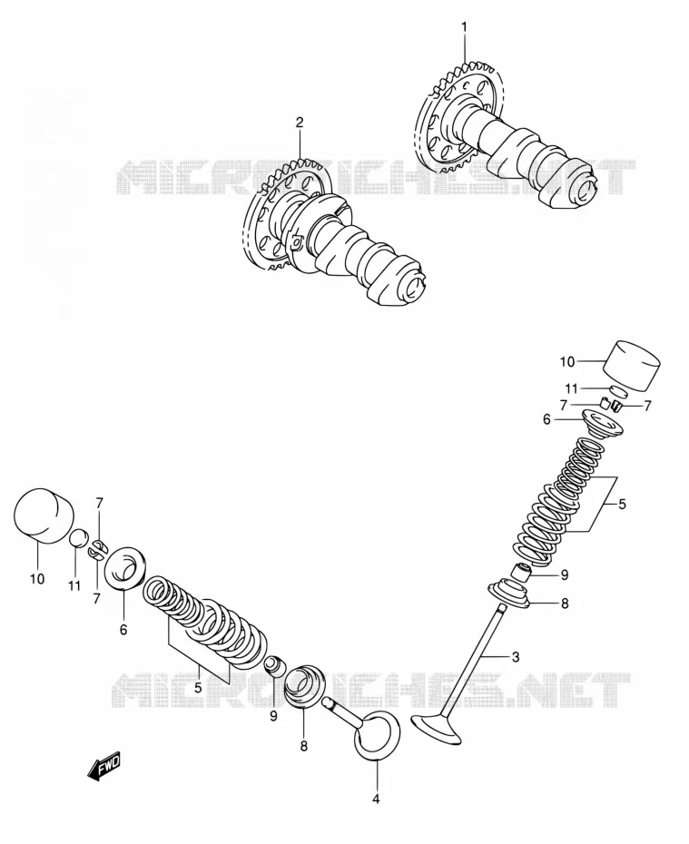 NOKKENAS - VALVES Suzuki MOTO 400 DR-Z 2007  DR-Z400S K7 (E03,E28,E33)