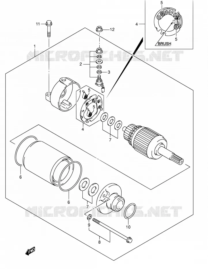 STARTMOTOR Suzuki MOTO 400 DR-Z 2008  DR-Z400S K8 (E03,E28,E33)