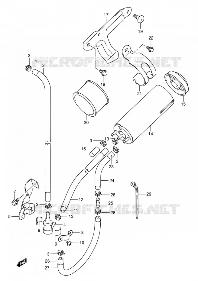 CANISTER (E33) Suzuki MOTO 400 DR-Z 2009  DR-Z400S K9 (E03,E28,E33)