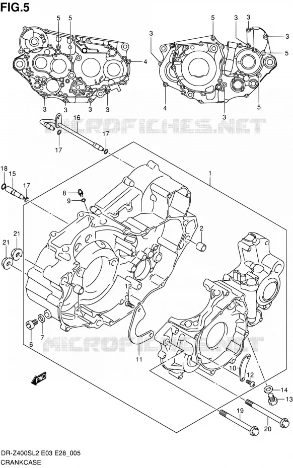 CASING Suzuki MOTO 400 DR-Z 2012  DR-Z400S L2 (E03,E28,E33)