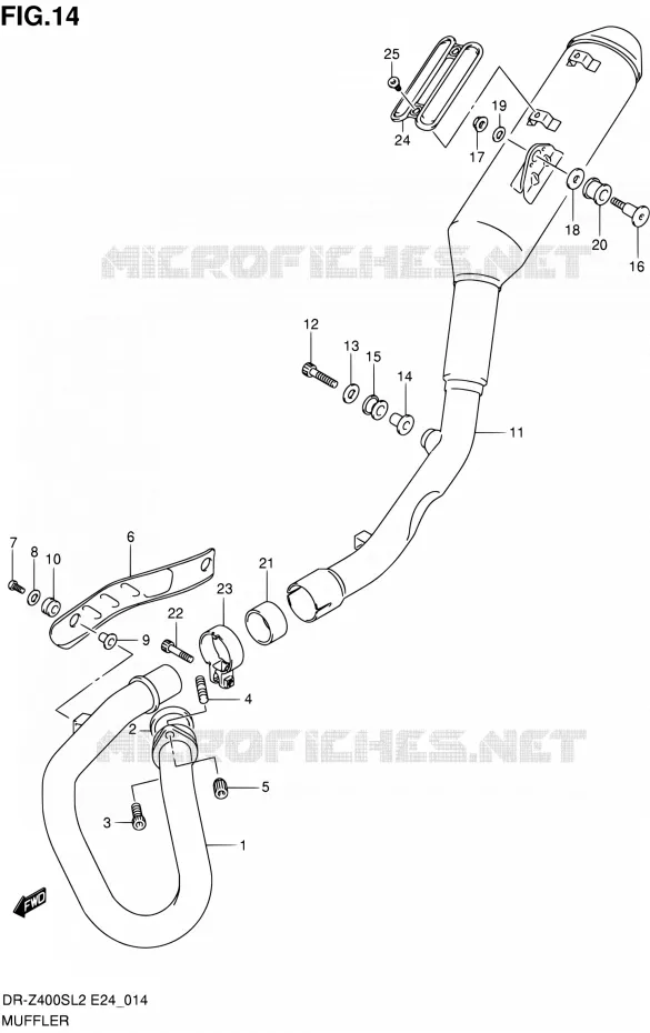 GELUIDDEMPER Suzuki MOTO 400 DR-Z 2012  DR-Z400S L2 (E24)