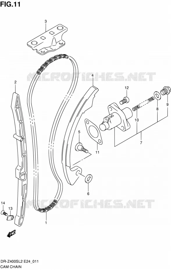 TIMING Suzuki MOTO 400 DR-Z 2012  DR-Z400S L2 (E24)
