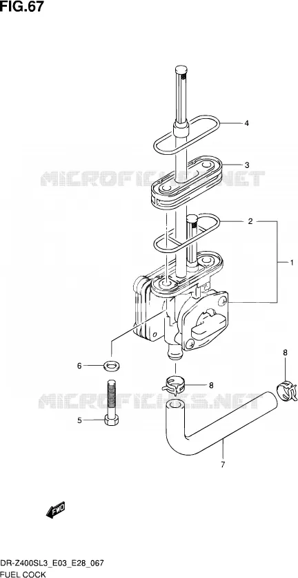 FUEL COCK (DR-Z400SL3 E33) Suzuki MOTO 400 DR-Z 2013  DR-Z400S L3 (E03,E28,E33)