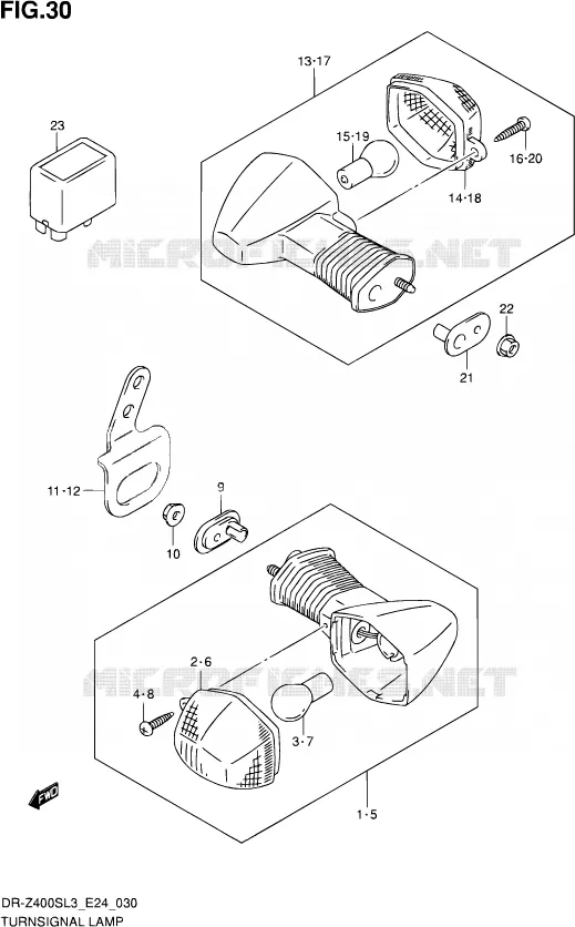 INDICATOREN Suzuki MOTO 400 DR-Z 2013  DR-Z400S L3 (E24)