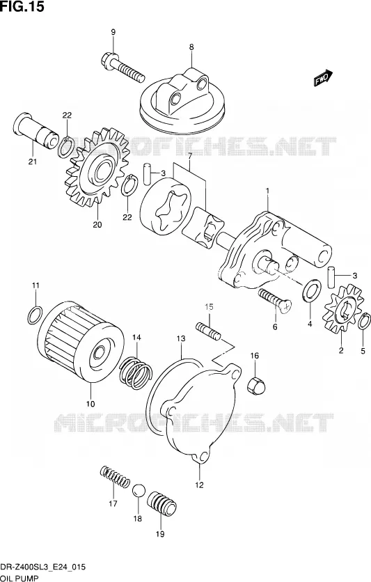 OLIEPOMP Suzuki MOTO 400 DR-Z 2013  DR-Z400S L3 (E24)