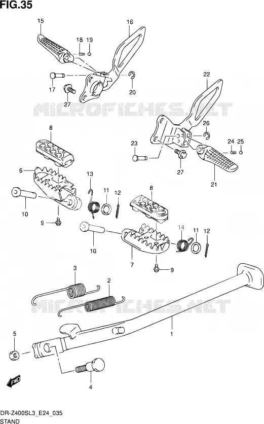 STAND Suzuki MOTO 400 DR-Z 2013  DR-Z400S L3 (E24)