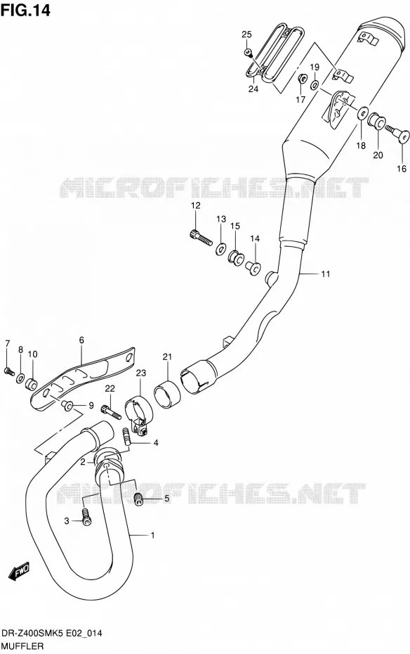 GELUIDDEMPER Suzuki MOTO 400 DR-Z 2005  DR-Z400SMK5(E19)